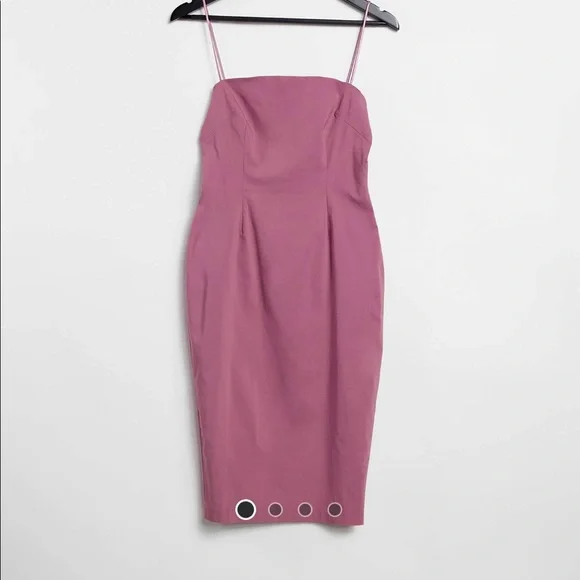 pink vesper dress Vesper bengaline exclusive asymmetric one shoulder midi dress in fuchsia  pink